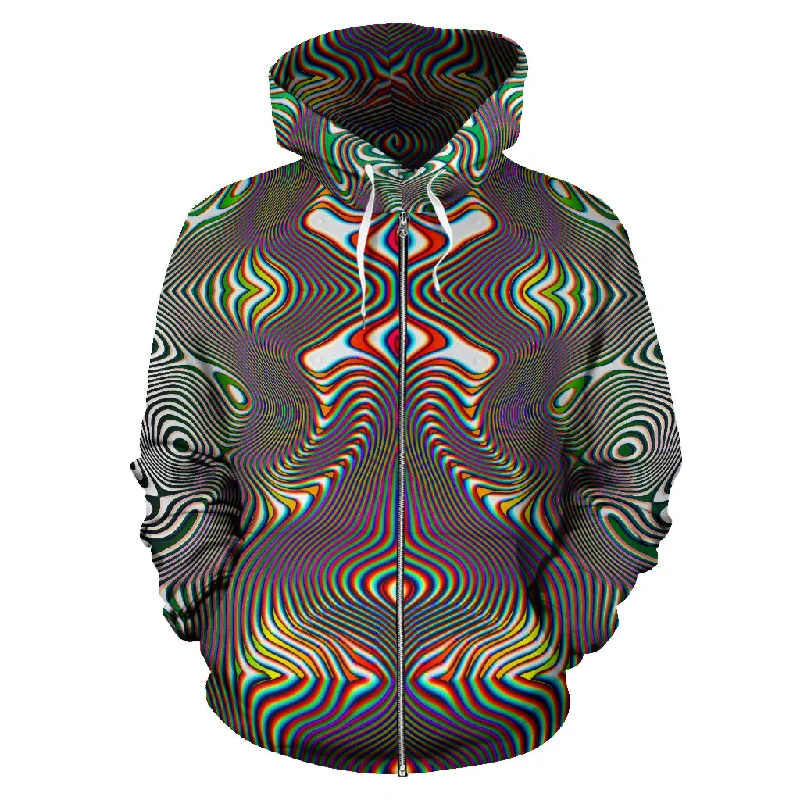 Prismatic Frequency I Zip-Up HoodieStatement Hoodies