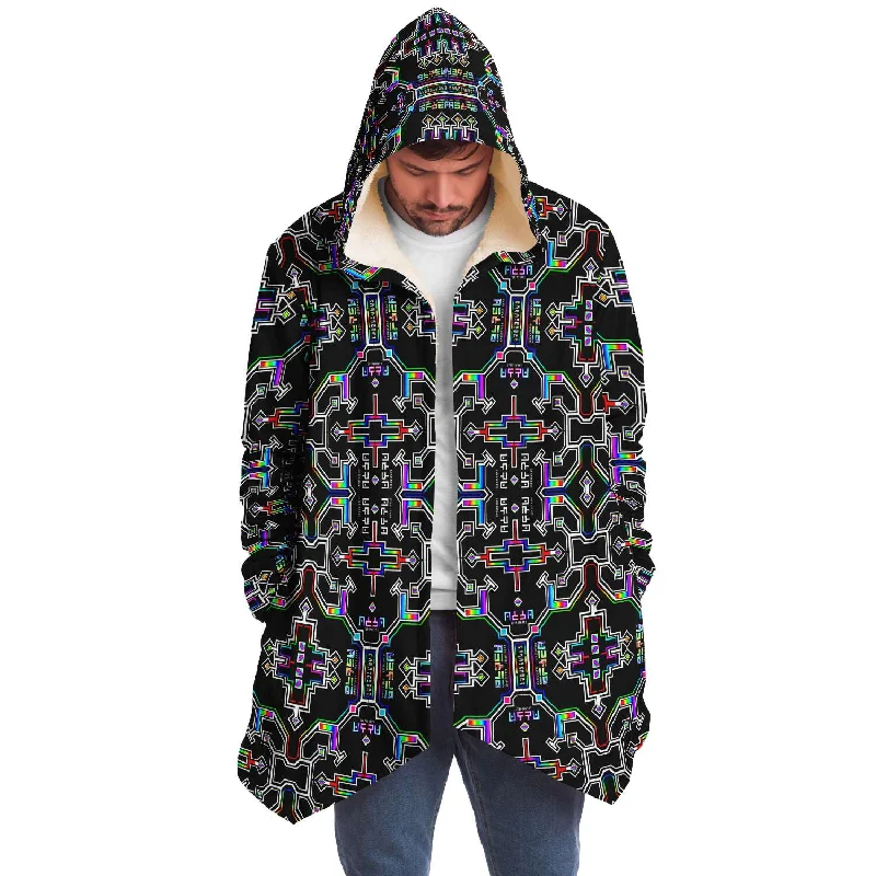 Prismatic Grid Micro Fleece CloakPrinted Sweatshirts