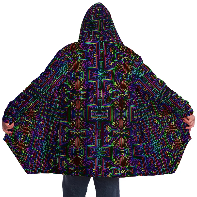 Prismatic Overlay Micro Fleece CloakPainted Hoodies