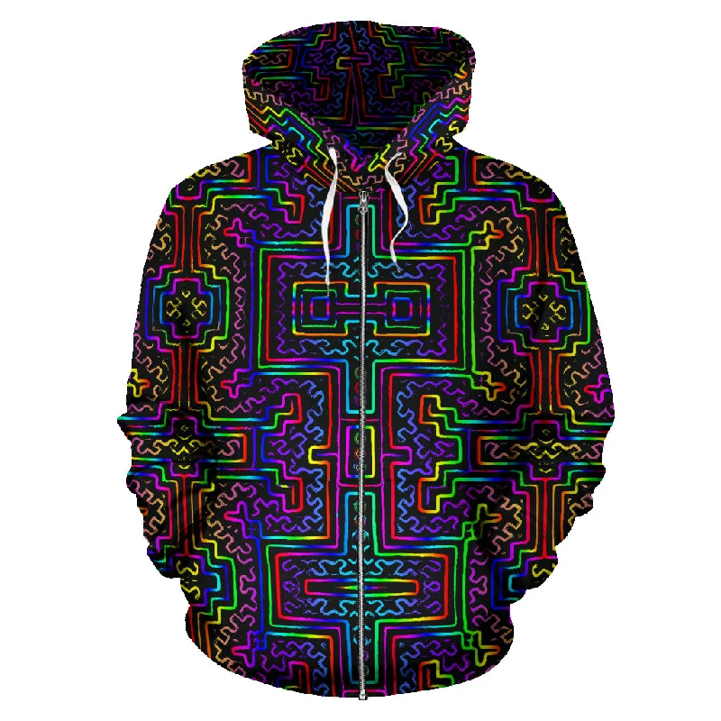 Prismatic Overlay Zip Up HoodieOutdoor Sweatshirts