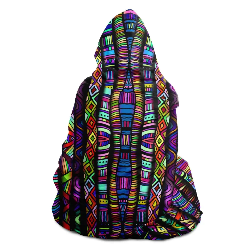 Rainbow Tribe Hooded Blanket SherpaMinimalist Sweatshirts