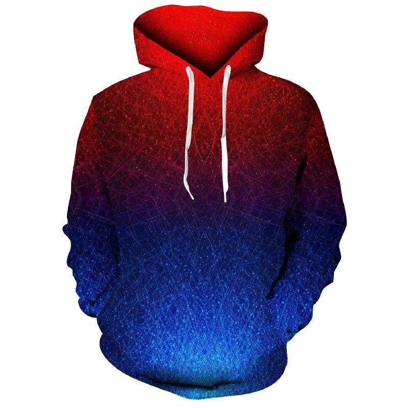 Red Blue Funny HoodieDistressed Hoodies