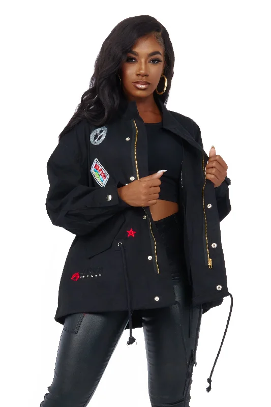 Women's autumn topsMezcali Black Oversized Jacket