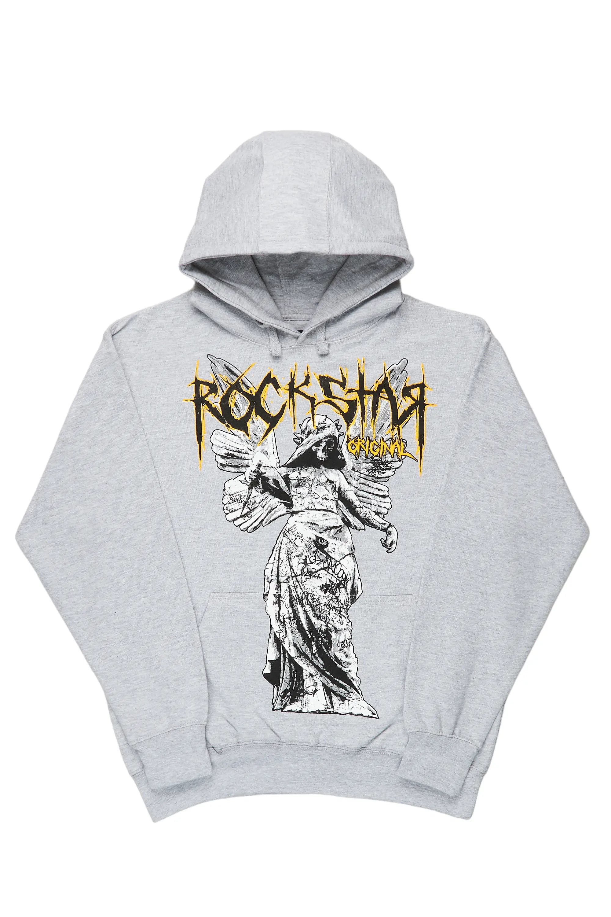 Plus size women's ruffle topsBryanna Heather Grey Oversized Hoodie