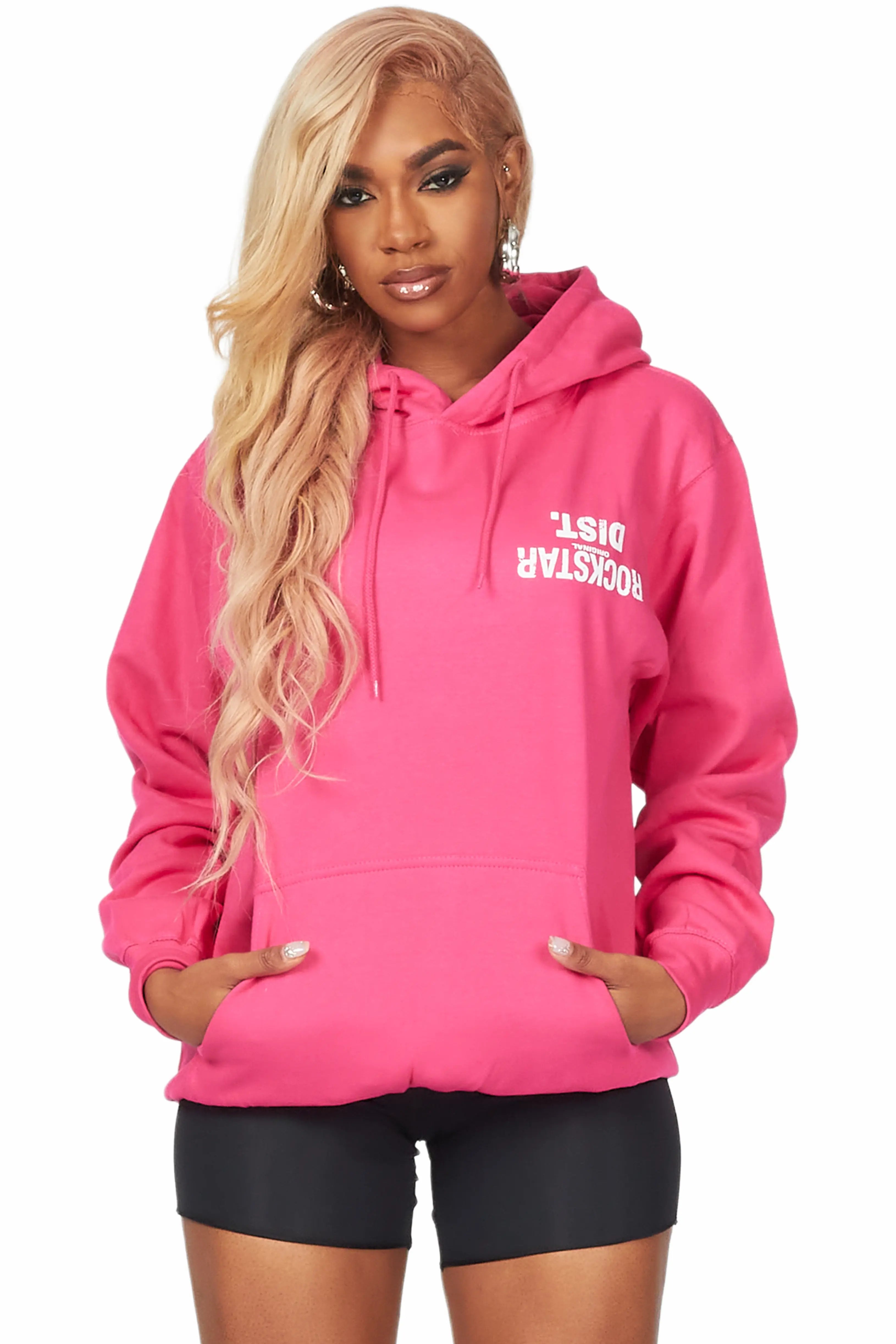 Large women's pullover topsKelita Fuchsia Oversized Hoodie