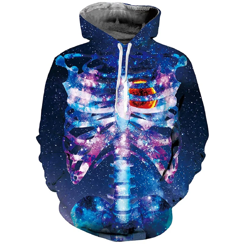 Galaxy Skeleton HoodieCamping Hoodies