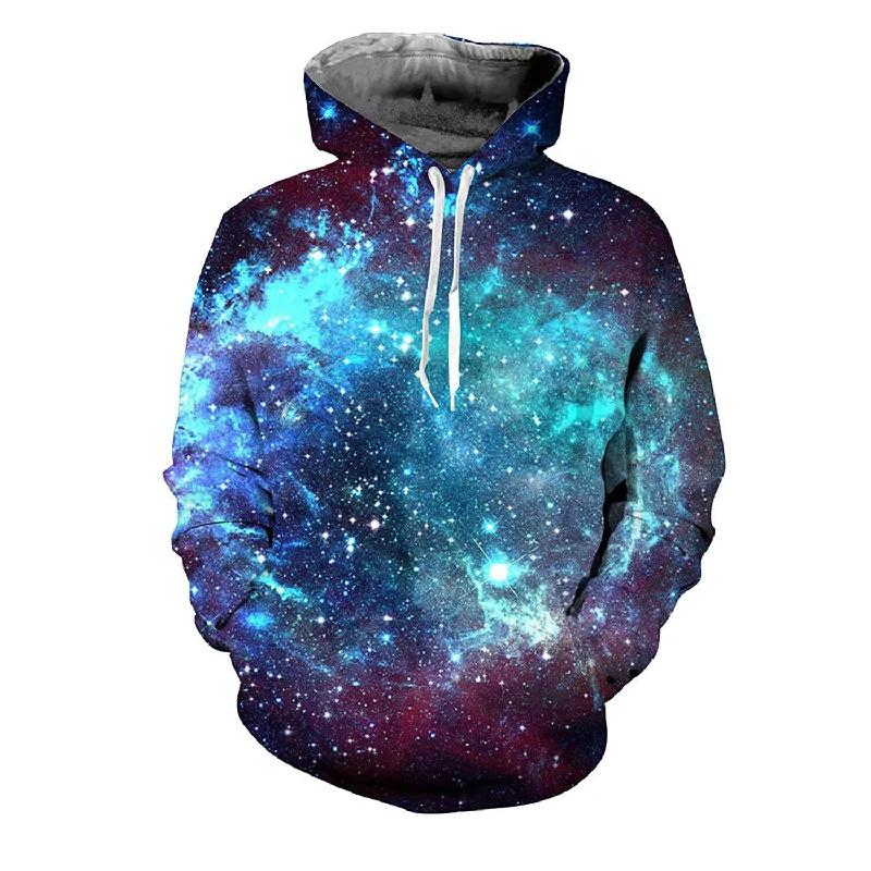 Space Galaxy Hoodie BlueReflective Hoodies