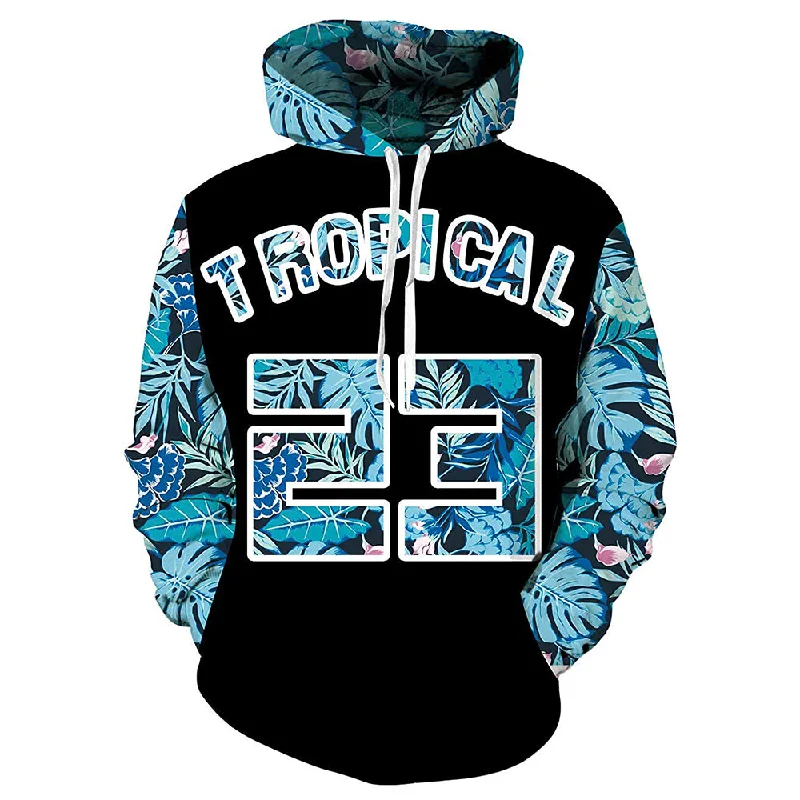 Tropical 23 Floral HoodieCropped Hoodies