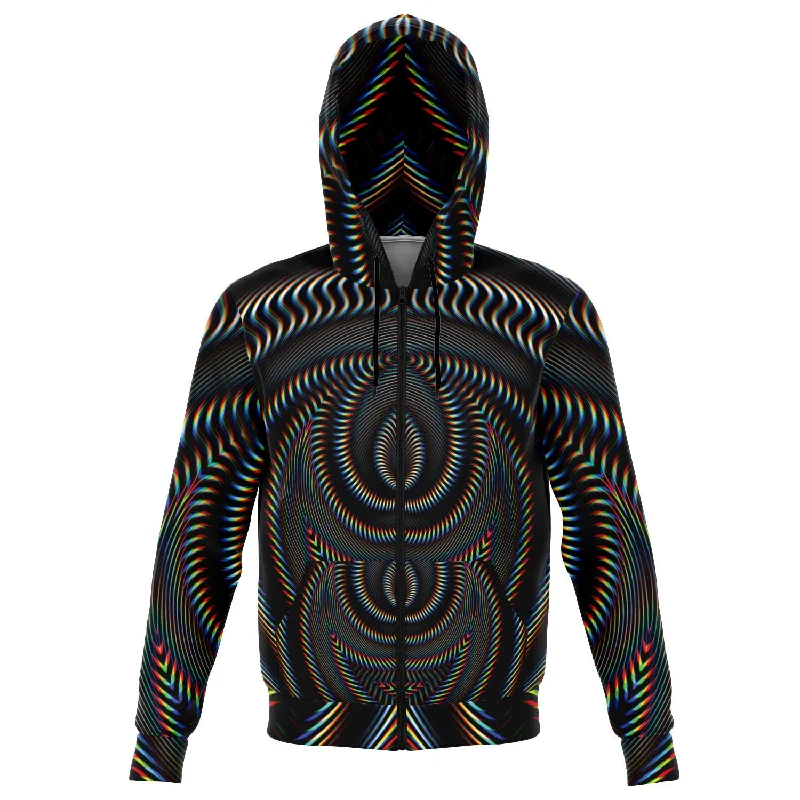 Waveform Zip Up HoodieSheer Hoodies