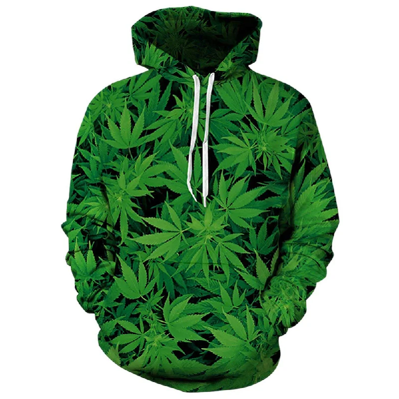 Green Weed Funny HoodieWaterproof Hoodies