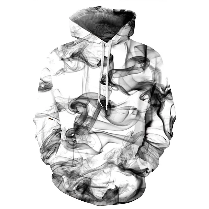 White Smoke Graphic HoodieReflective Hoodies