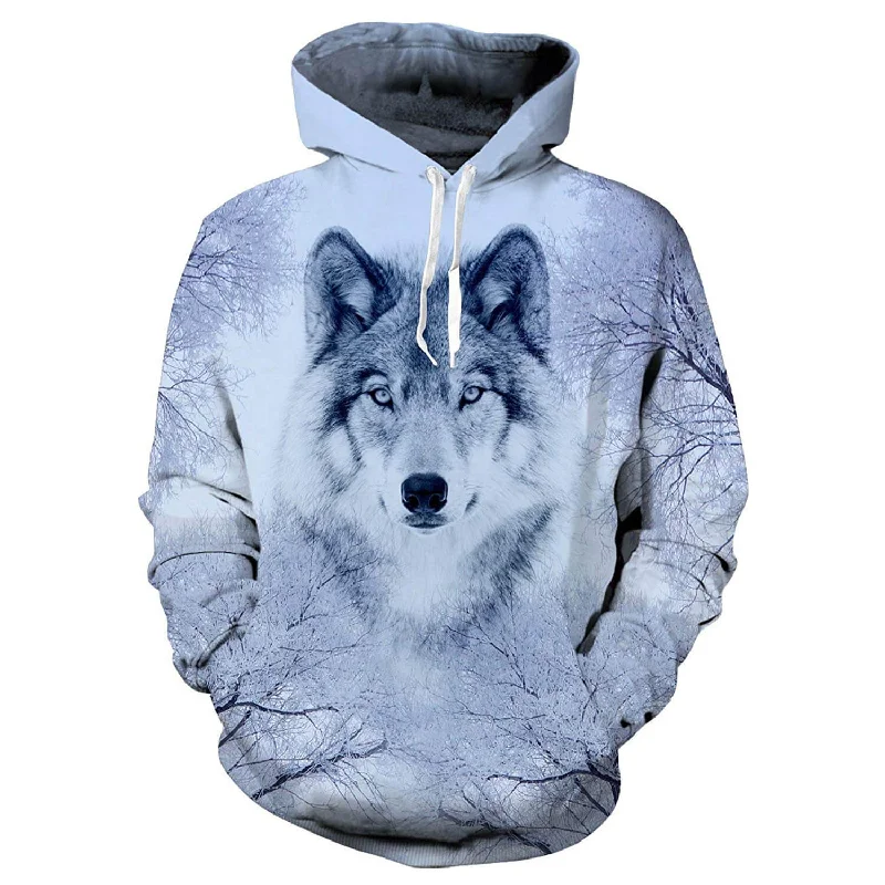 Snow Wolf HoodieCropped Sweatshirts