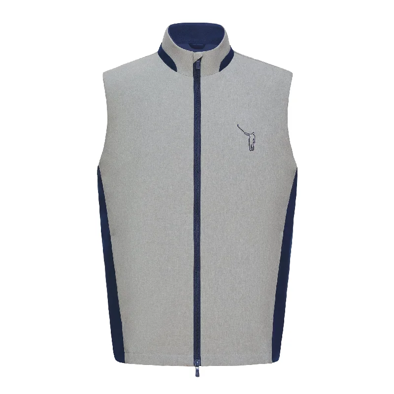 NLU + H&B King Vest | Heathered Grey & Navy